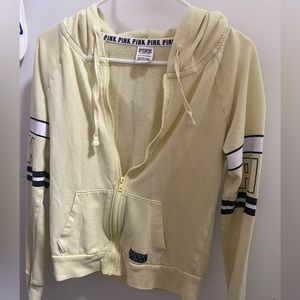 Zip up hoodie.
